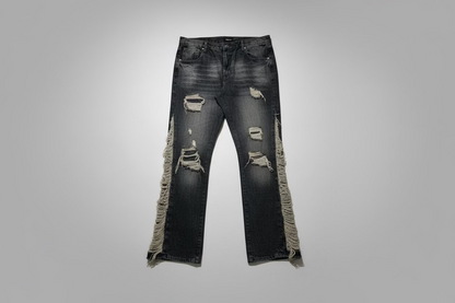 ripped flared jeans