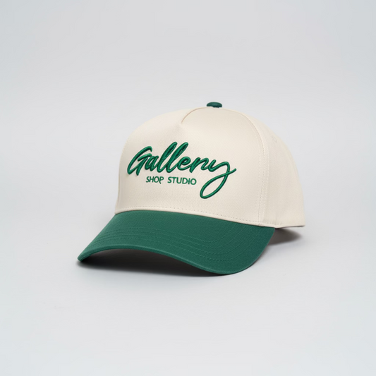 CREAM WITH GREEN HAT